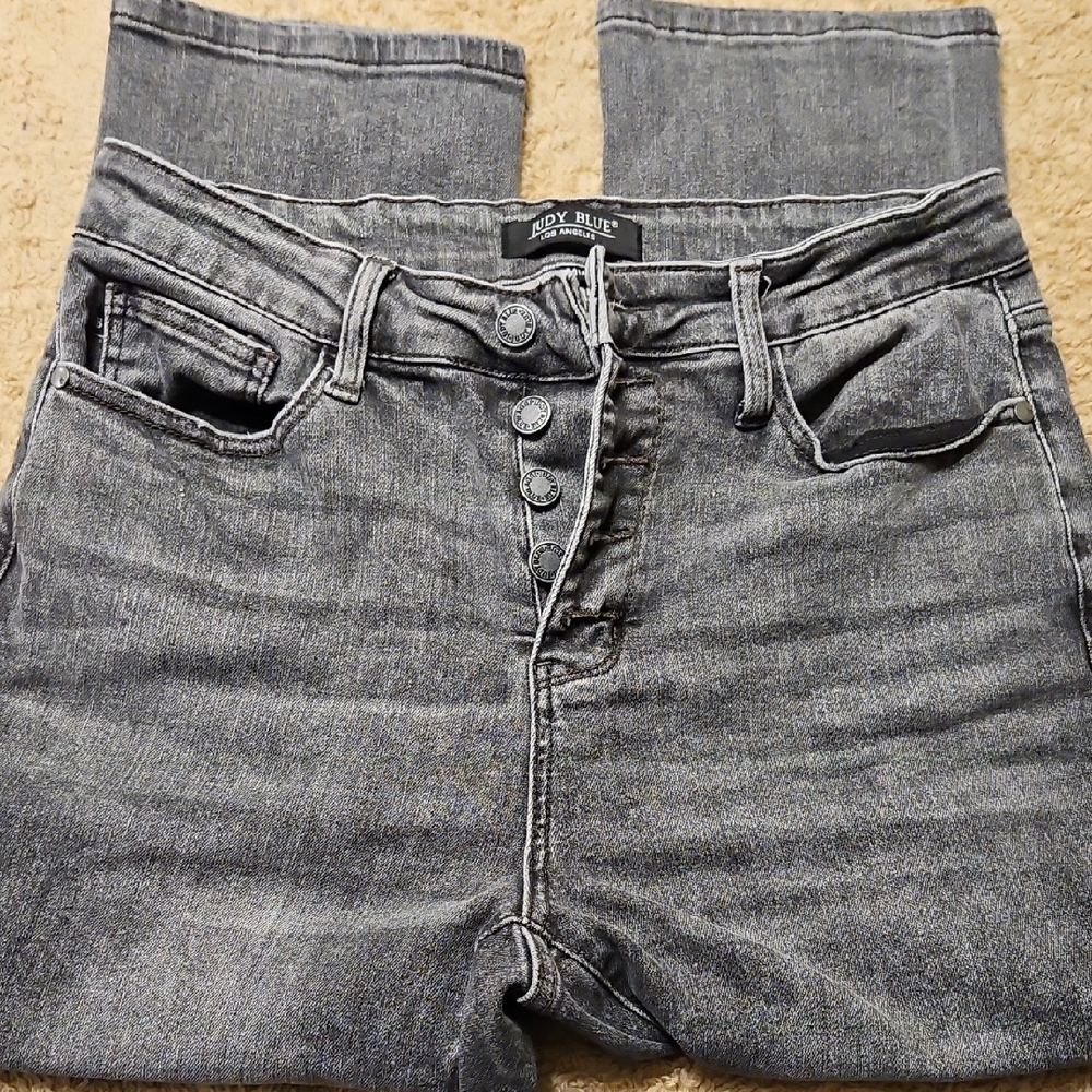 Judy Blue Charcoal Button-Fly Jeans
